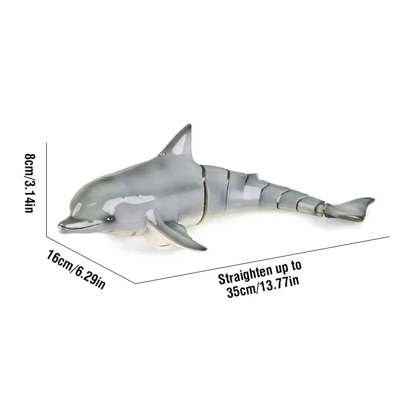 RC Dolphin Remote Control Shark Animal Whale Spray Water Toy 2.4G Water Boat Ship Robots Fish Electric Toys for Kids Xmas Gifts