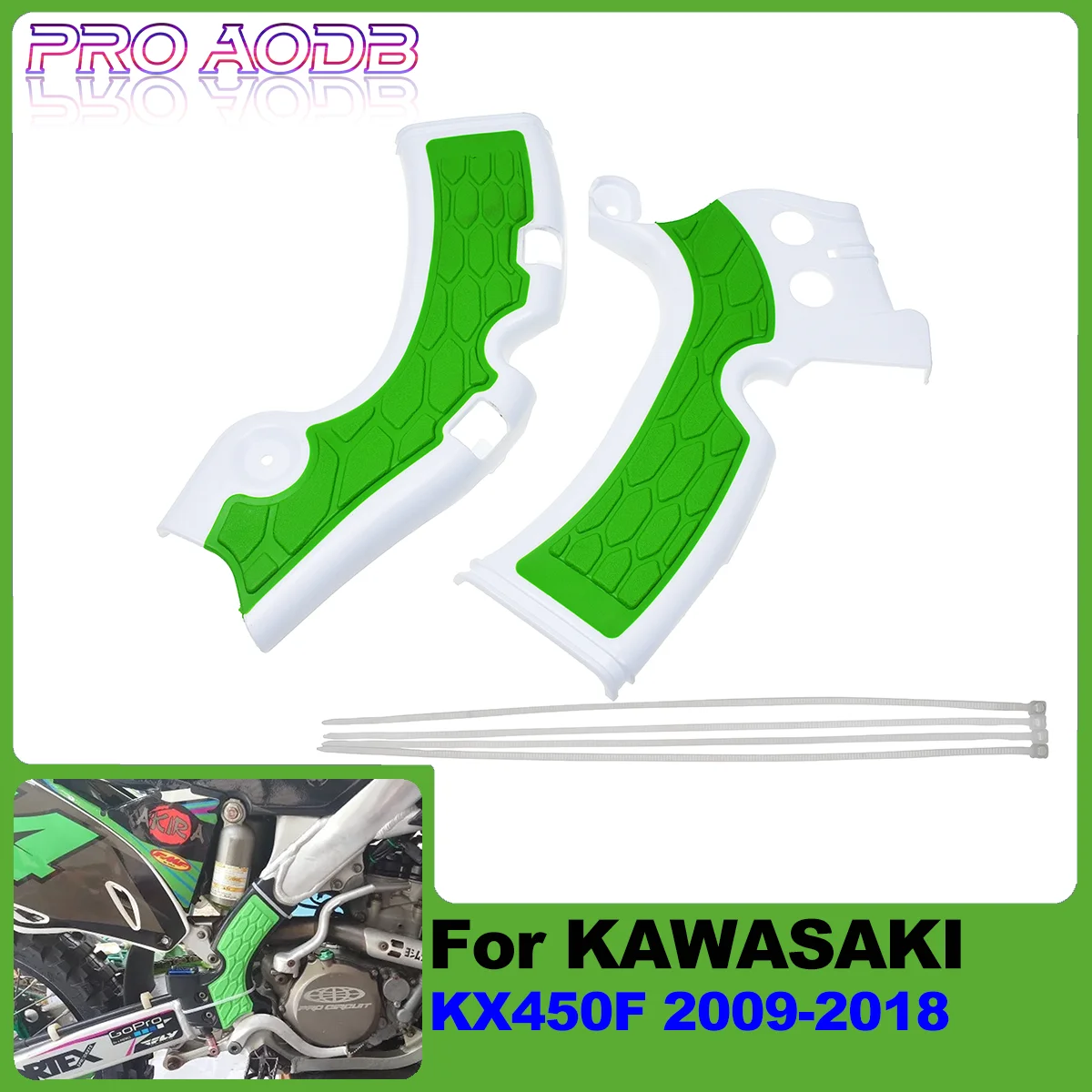 

Motorcycle Frame Guard Protection Cover Pit Bike Plastic X-Grips Protective Shell For KAWASAKI KX450F Motocross Accessories
