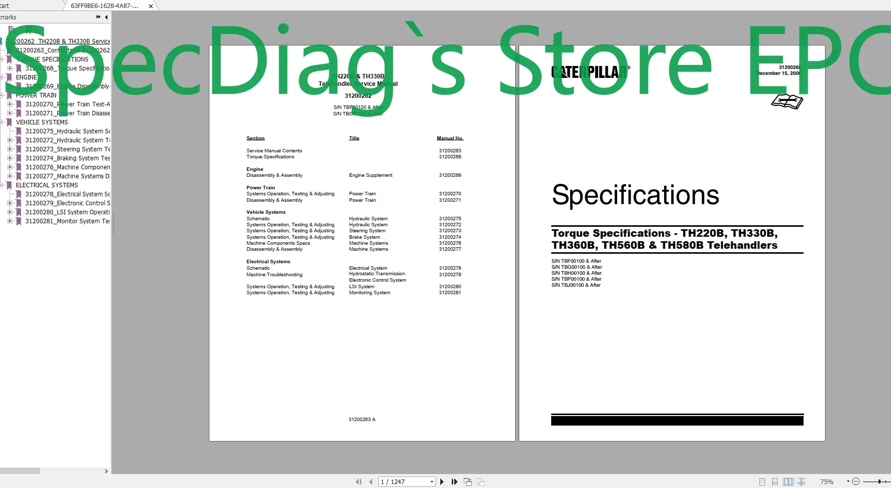 

Телескопический погрузчик SpecDiag CAT EAME APD LACD NACD 25,2 ГБ Все модели с полным руководством DVD