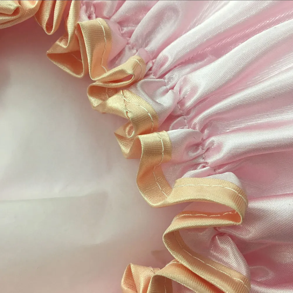 

Waterproof Shower Hat for Women Reusable Bath Cap with Elastic Band Non-Slip Foldable Travel Salon Spa