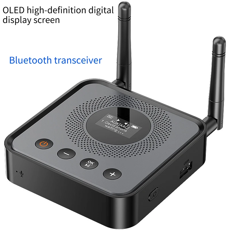 New Bluetooth 6.0 5.2 Audio Transmitter Receiver AAC AptX LL AD HD 3.5mm AUX Optical Wireless Stereo Adapter U Disk Music Player
