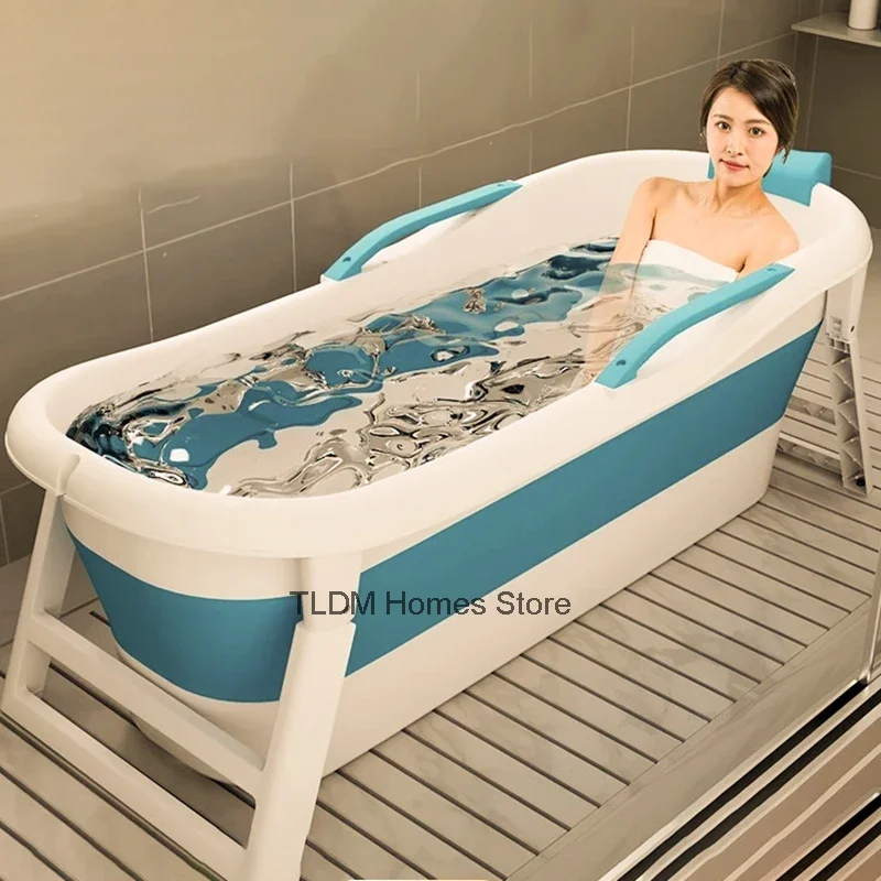 Nordic Portable Bathtubs Foldable Bath Tubs Full Body Adult Large Bathtub Adult Household Children's Thickened Bath Bidet B