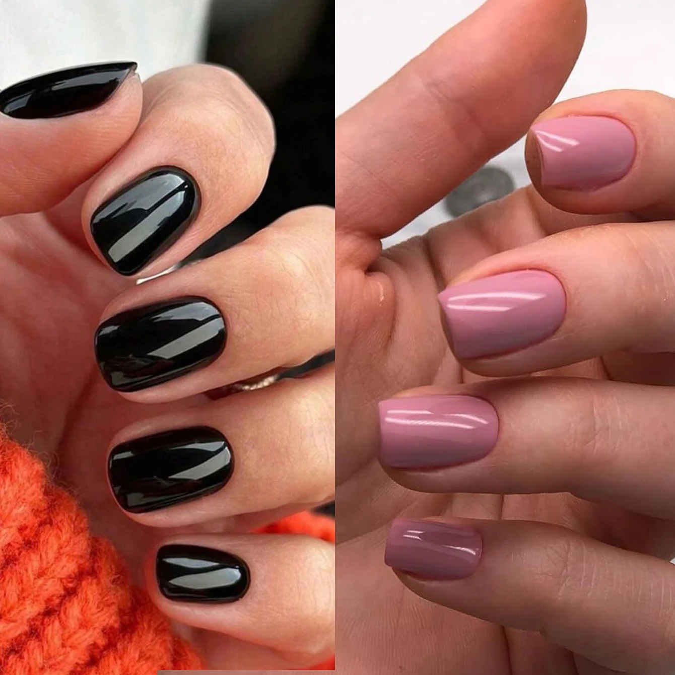 144 Stück gepresste französische kurze quadratische künstliche Nägel im einfarbigen Design, wiederverwendbare künstliche Acrylnägel sind für Heimwerker geeignet