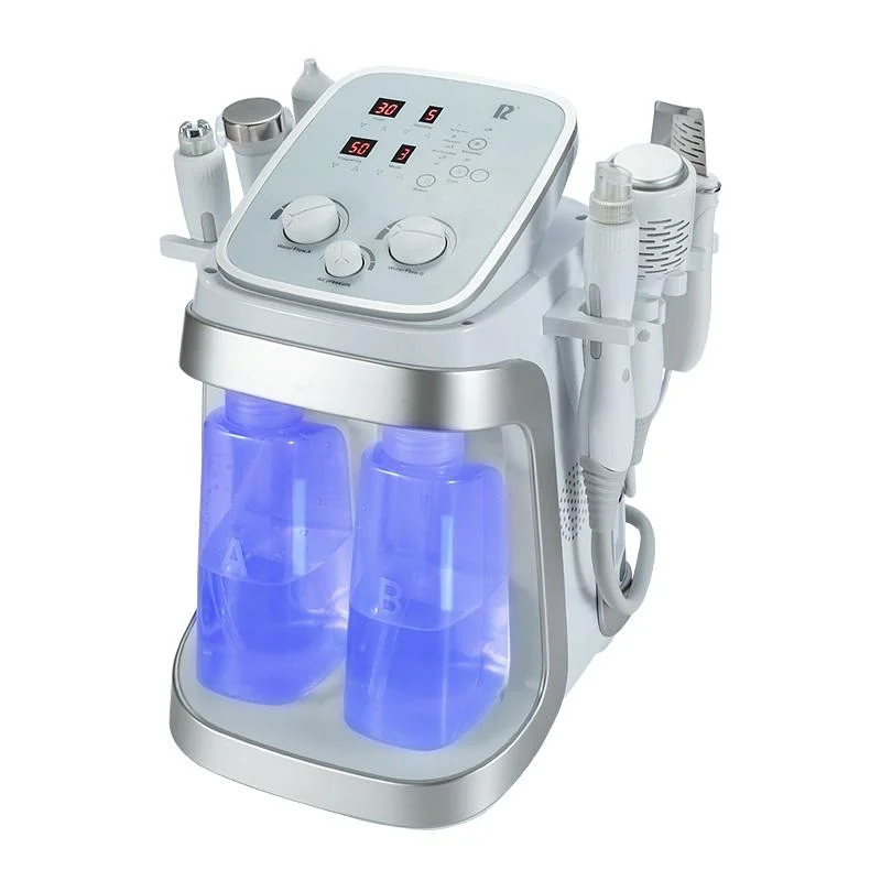 6 in 1 Beauty Device Plasma H2O2 Thermal Bubble Multifunctional Hydrogen Oxygen Dermabrasion Instrument for Skin Rejuvenation