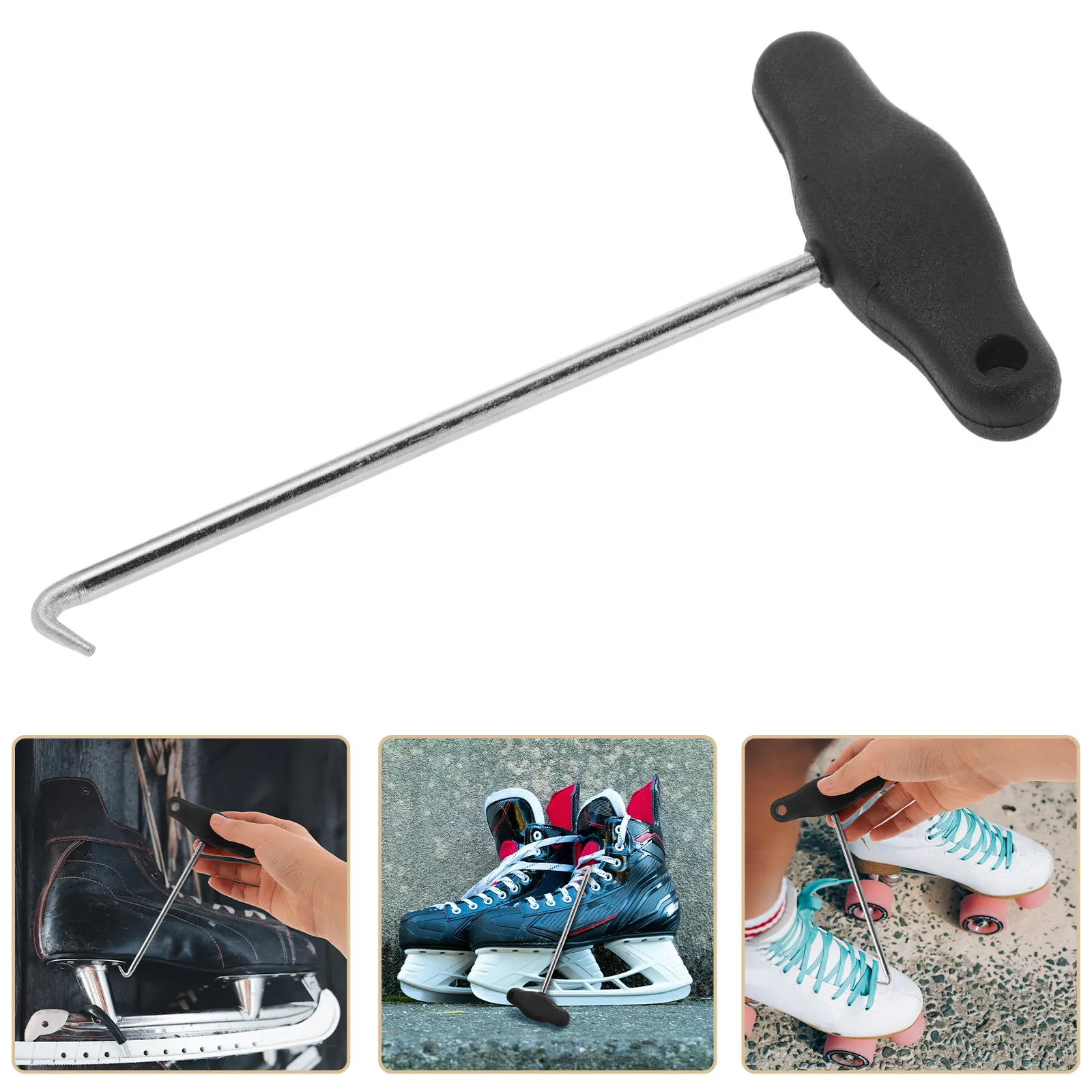 Carbon Steel Shoe Lace Tightener Tool for Ice Skates, Figure Skates & Boots – 2pcs Quick Secure Fit