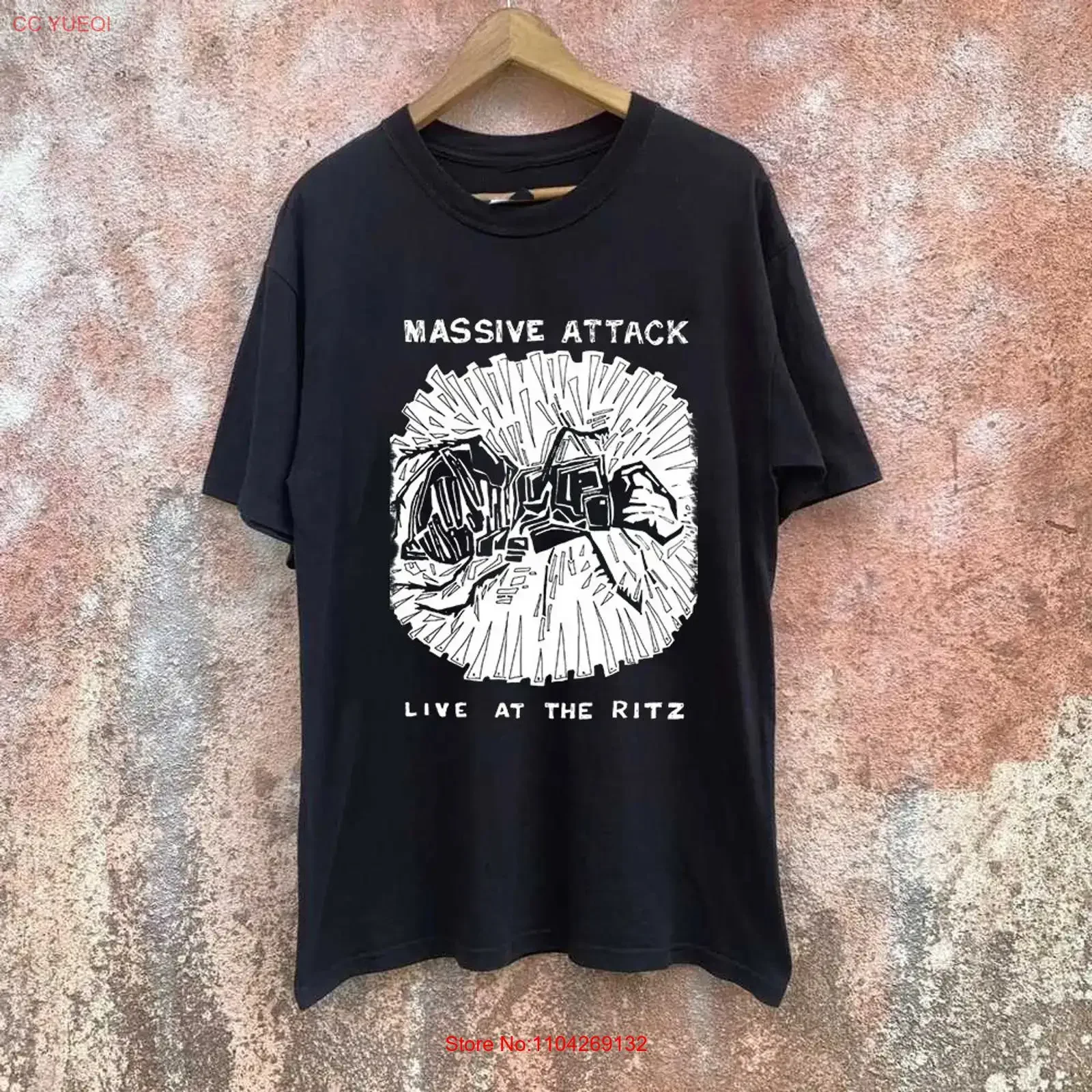 Camiseta Massive Attack Live At The Ritz, talla completa S 5XL SN365, ropa de diseñador vintage lavada, gráfico elegante, ligeramente masculino