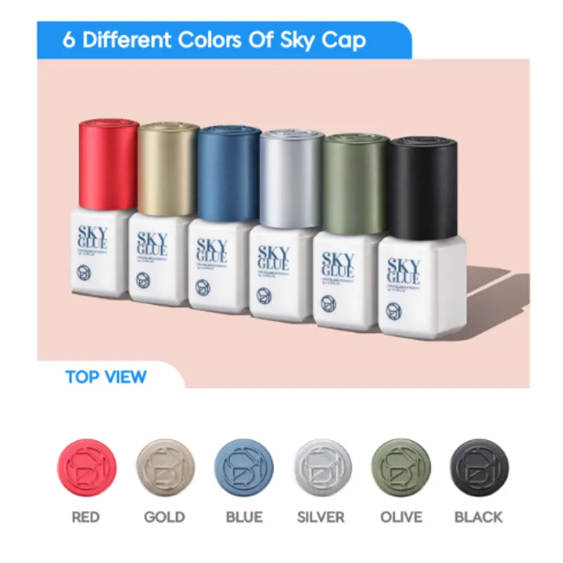 Sky Glue-Fournitures d'extension de cils, Outil adhésif imperméable, vaccage rapide et le plus fort, Toutes les séries, Original coréen, 5g