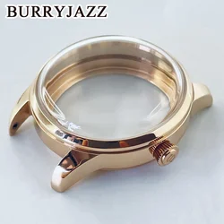 BURRYJAZZ 33mm NH35 NH36 NH34 NH38 NH70 NH72 Watch Case Silver/Rose Gold Cocktail Sterile Case Arched Glass