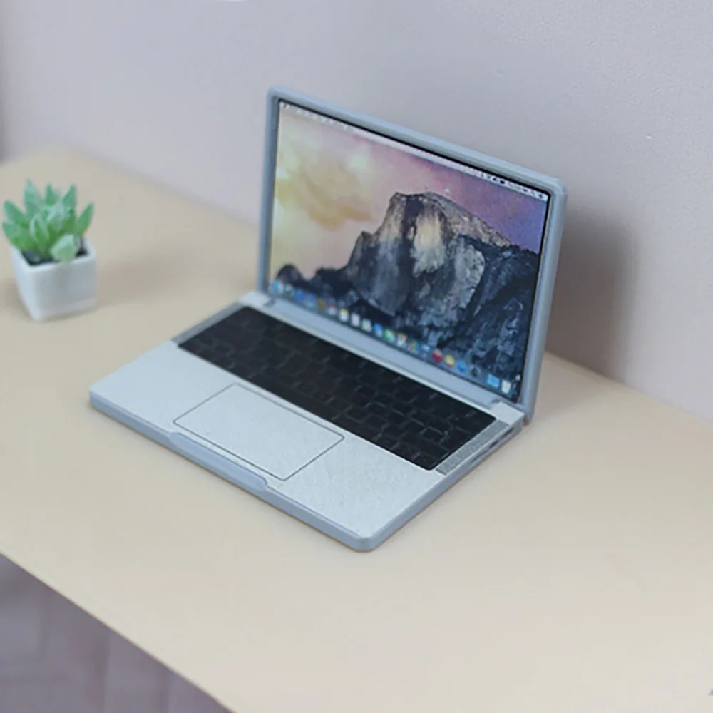 1/6 دمية مصغرة قابلة للطي كمبيوتر محمول دفتر الكمبيوتر ل Blyth OB11 دمية المشهد اكسسوارات الديكور لعبة