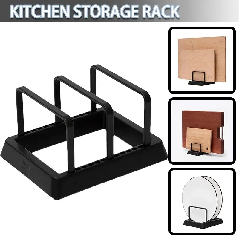 Stand Holder Pots Pan Lids Organizer Kitchen Tableware Drying Storage Tray Holder Cutting Board Rack Chopping Board Organizer