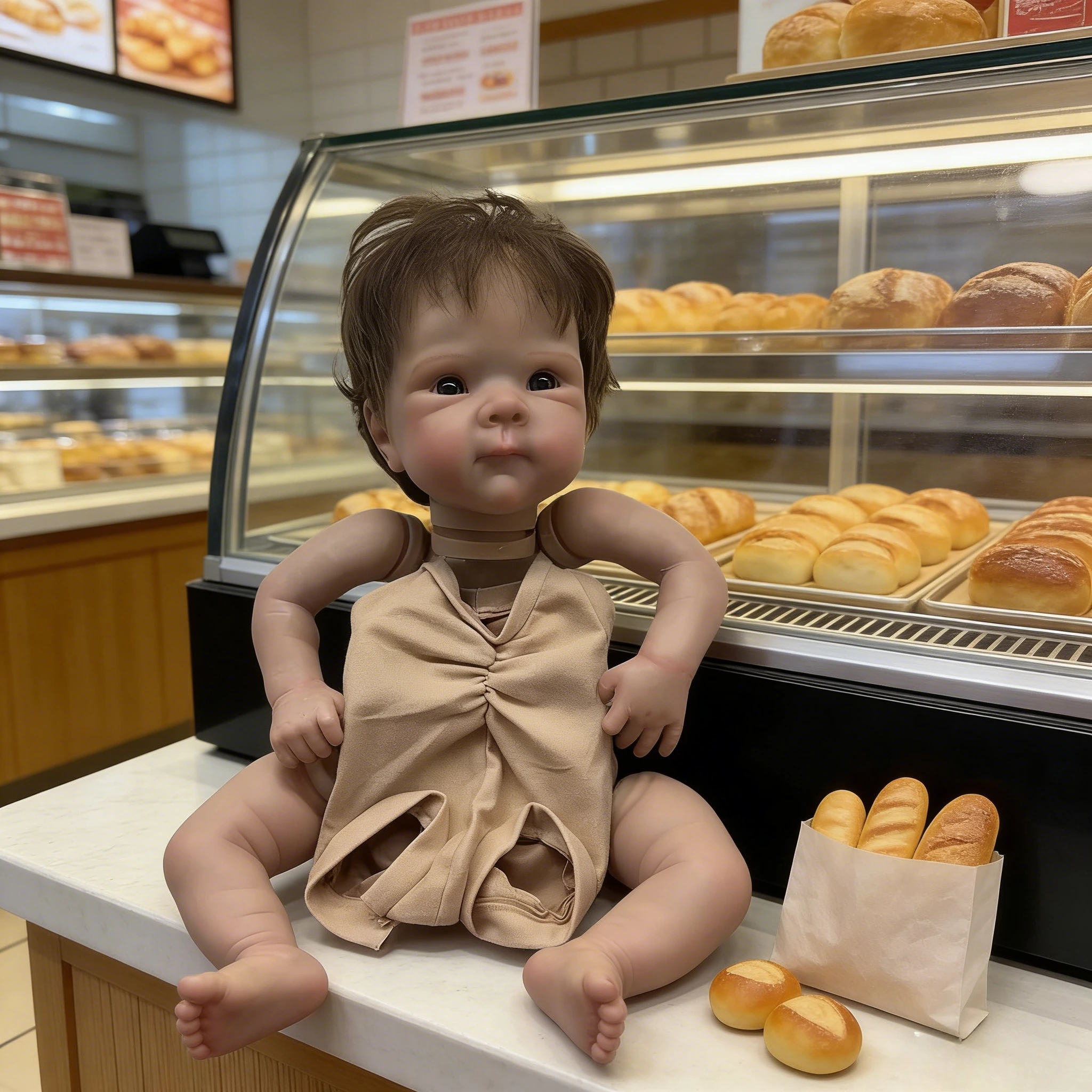 

18" Painted Bettie Reborn Kit Unassembled DIY Doll Set Realistic 3D Skin Visible Veins Cloth Body Included