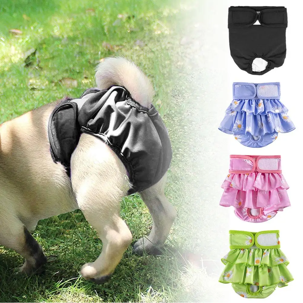 Reusable Pet Menstrual Pants Female Dog Diapers Washable Protect Breathable Menstrual Skin-friendly Non-stuffy Pet Period O8W7