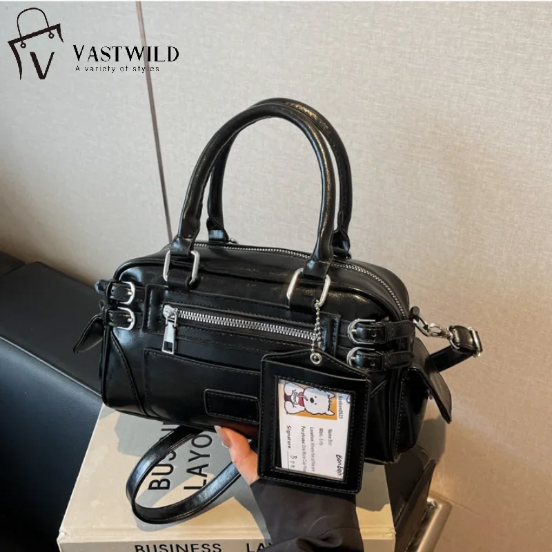 

Stylish Design Shoulder Bag Glossy PU Leather Sqeare Crossbody Bags Solid Zipper Hot Trendy Designer Style Handbags for Women