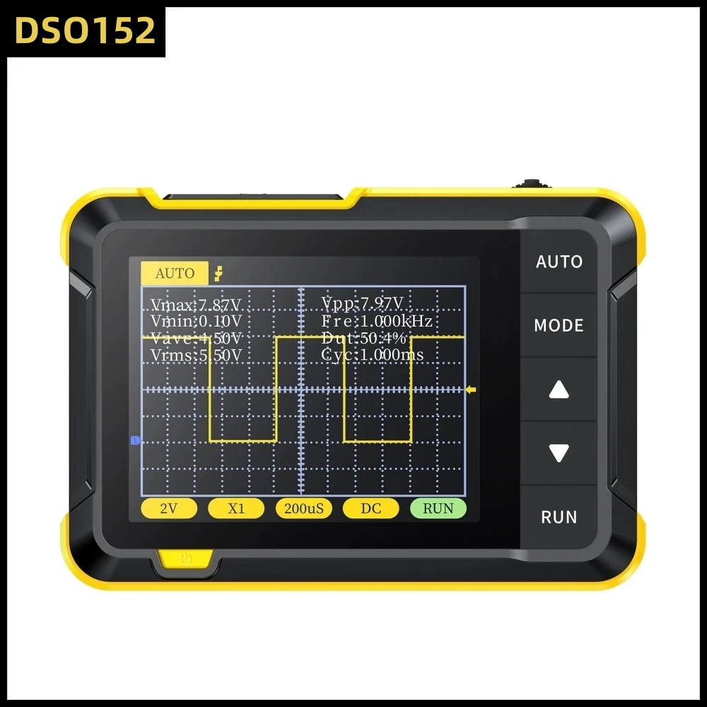 FNIRSI DSO152 Mini Handheld Digital Oscilloscope 2.5MSa/s 200KHz Analog Bandwidth 800VPP Support Firmware Upgrade PWM Output