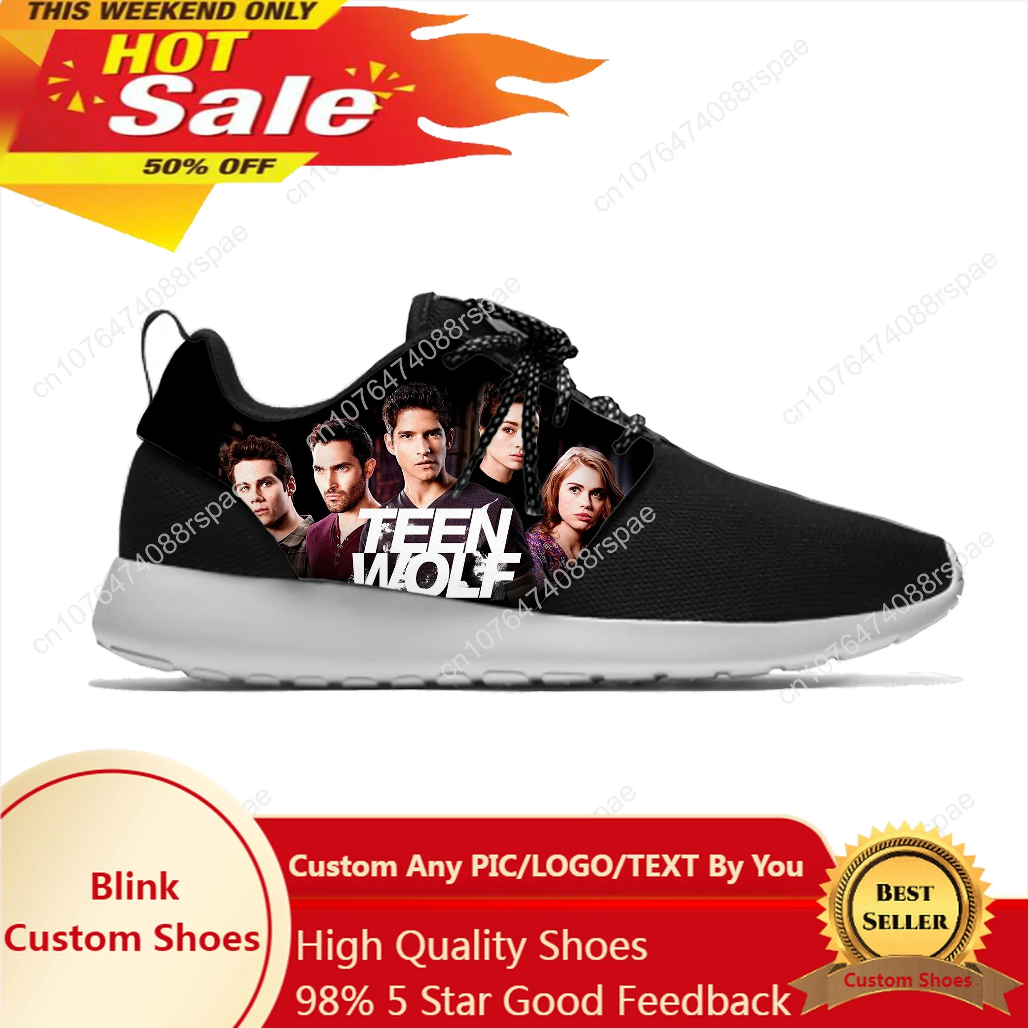 Teen Wolf TV Show Cool Funny Fashion Classic Running Shoes Casual Breathable Men Women Lightweight Sneakers Latest Sports Shoes