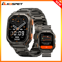 KOSPET TANK M3 Ultra GPS Smart Watch For Men Compass Altimeter Barometric 480mAh Military Digital AMOLED Bluetooth Call Watches