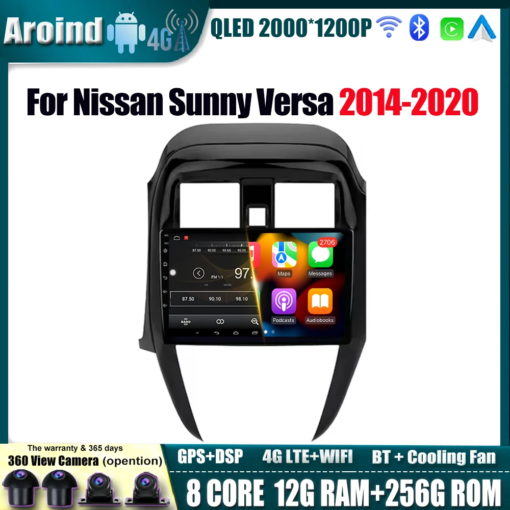 

Android Car Auto Radio For Nissan Sunny Versa 2014 2015-2020 Automotive Navigation GPS Bluetooth 4G LTE Multimedia Video Player