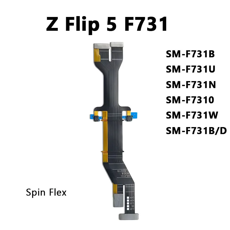 New Mainboard Connector LCD + Back Cover Sticker Charging Flex Cable For Samsung Z Flip5 F731 USB Main Display Spin Axis Cable view 6