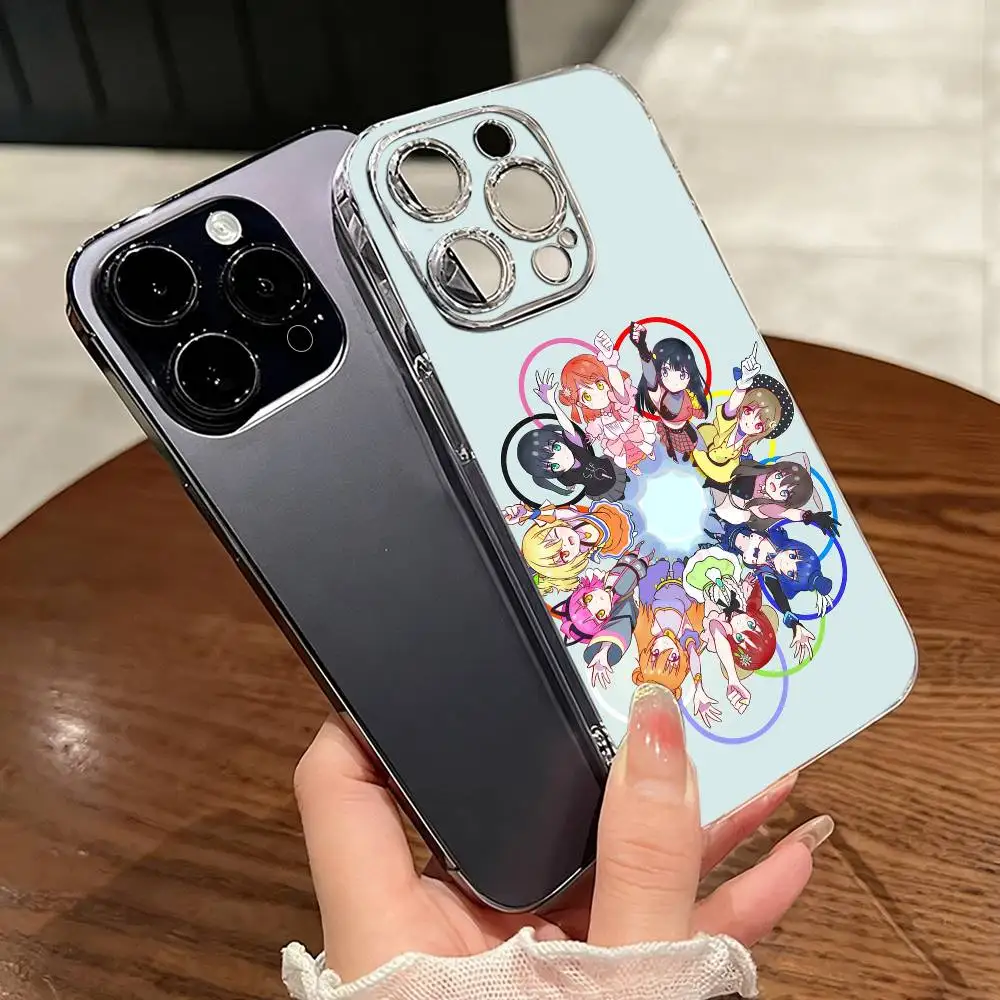 Anime Nijigasaki Phone Case Transparent Silicone Soft For iPhone 17 16 15 14 13 12 11 Mini Pro Max Plus