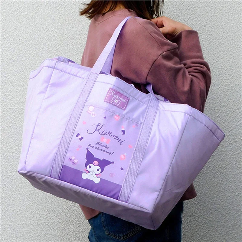 Sanrio HelloKitty Cute Cold Insulation Large Capacity Shopping Bag Camping Outs Parent Child Park Outgoing Big Bag Holiday Gifts