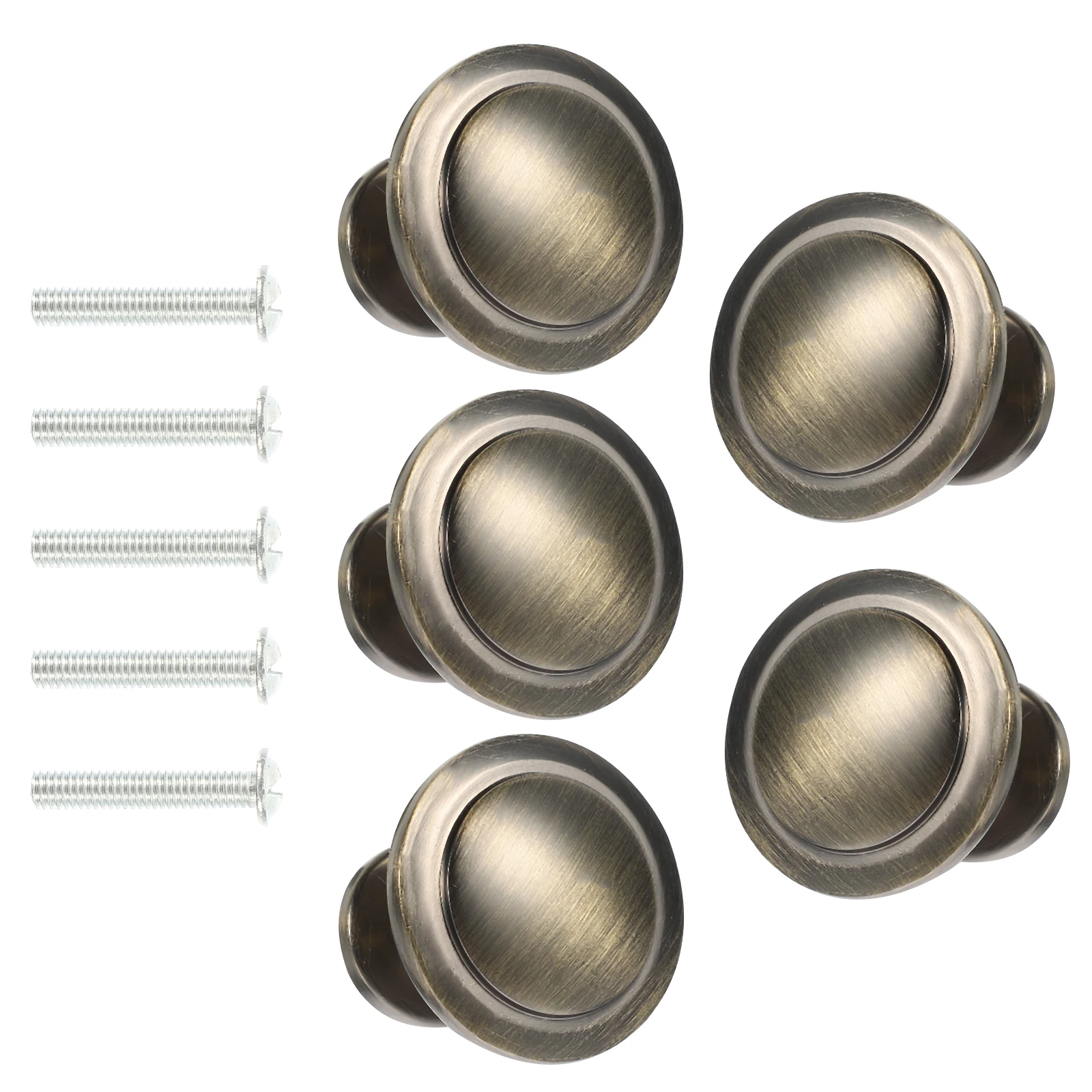 

5 Pcs Round Handle Drawer Pulls Shape Modern Satin Dresser Door Knobs Accessories
