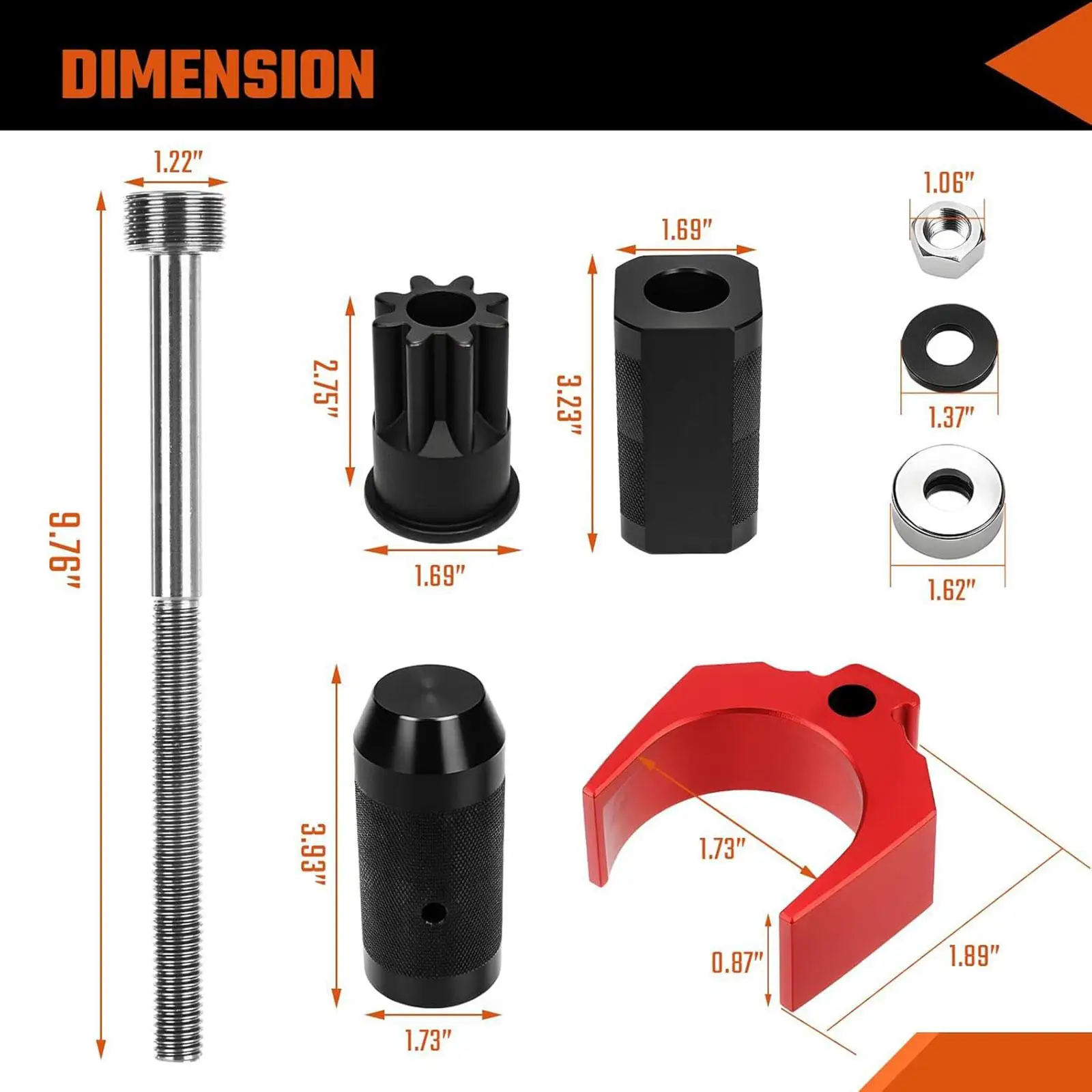 9x/Set كم كأس مزيل تركيب المحرك أداة إزالة الصواميل ل 3406E ، C-15 ، C-16 اكسسوارات السيارات #6