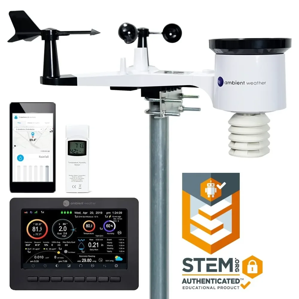 Ambient Weather WS-2000 Smart Weather Station with WiFi Remote Monitoring and Alerts