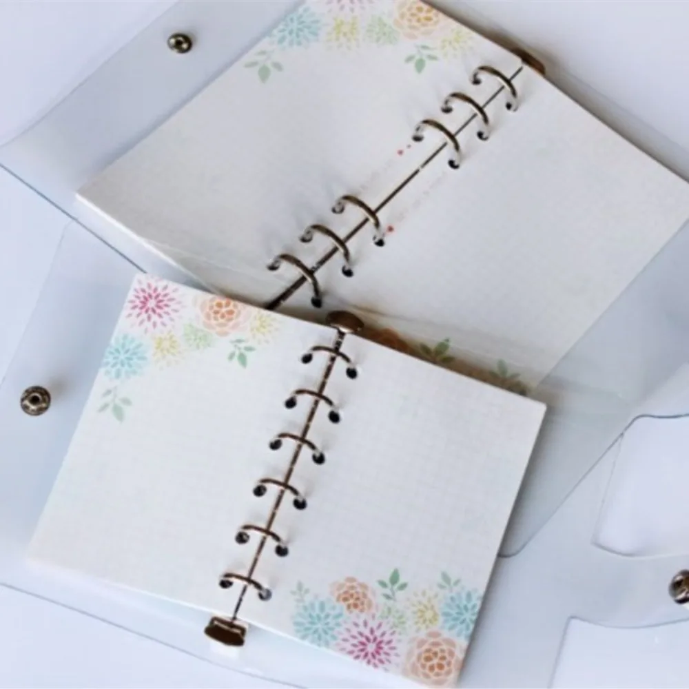 

40Sheet A5 A6 A7 Loose-Leaf Refill Paper Flower 6-hole Inner Refill Spiral Binder Paper Index Inside Page Cards Line Grid