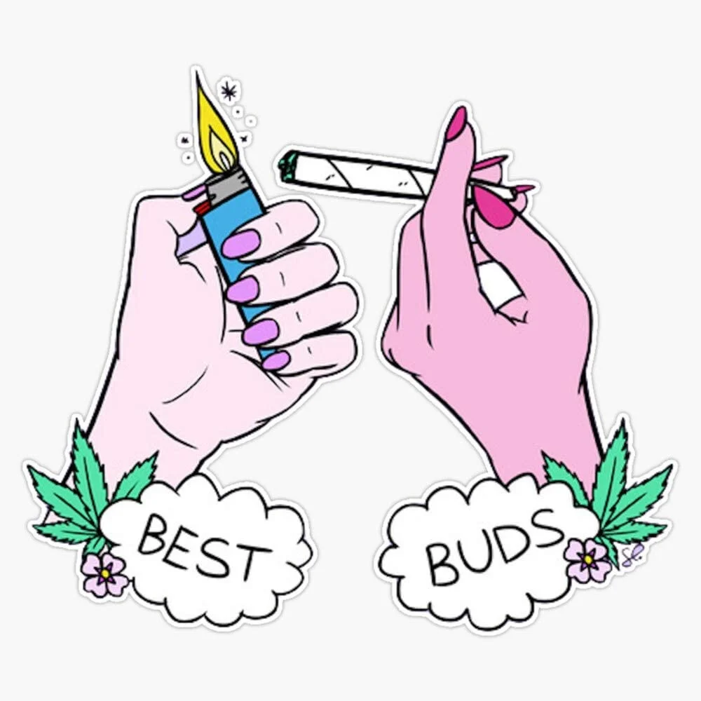 For Best Buds (Weed) Vinyl Waterproof Sticker Decal Car Laptop Wall Window Bumper