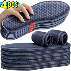 2/4pcs Bamboo Charcoal Antibacterial Insoles for Shoes Deodorant Running Sports Insole Feet Thickened Shock Absorbing Shoe Sole