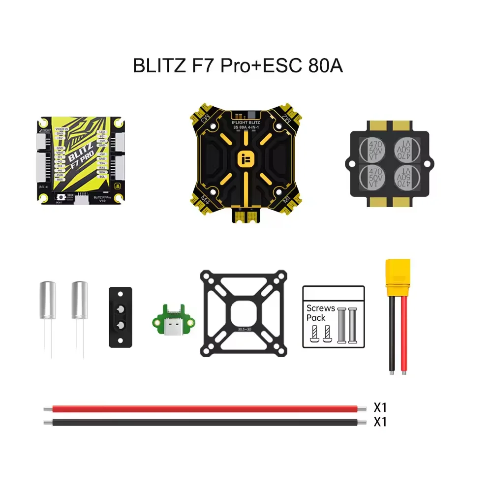 BLITZ F722 F7 Pro Flight Controller BMI270 512MB BlackBox BLITZ E80A 4IN1 ESC 4-8S for RC FPV  Remote Control