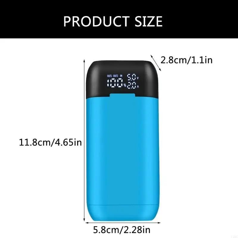 High Efficiency Charging Power Banking for 21700/20700/18700/18650 Batteries Featuring LED Status Screen