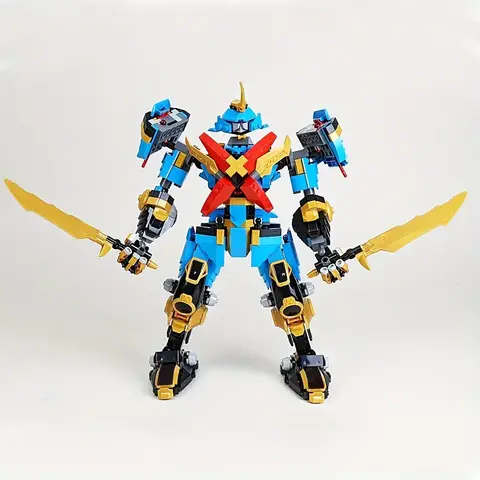 1060pcs 사무라이 X Mech 모델 빌딩 블록 어린이를위한 장난감, 크리스마스 생일 선물
