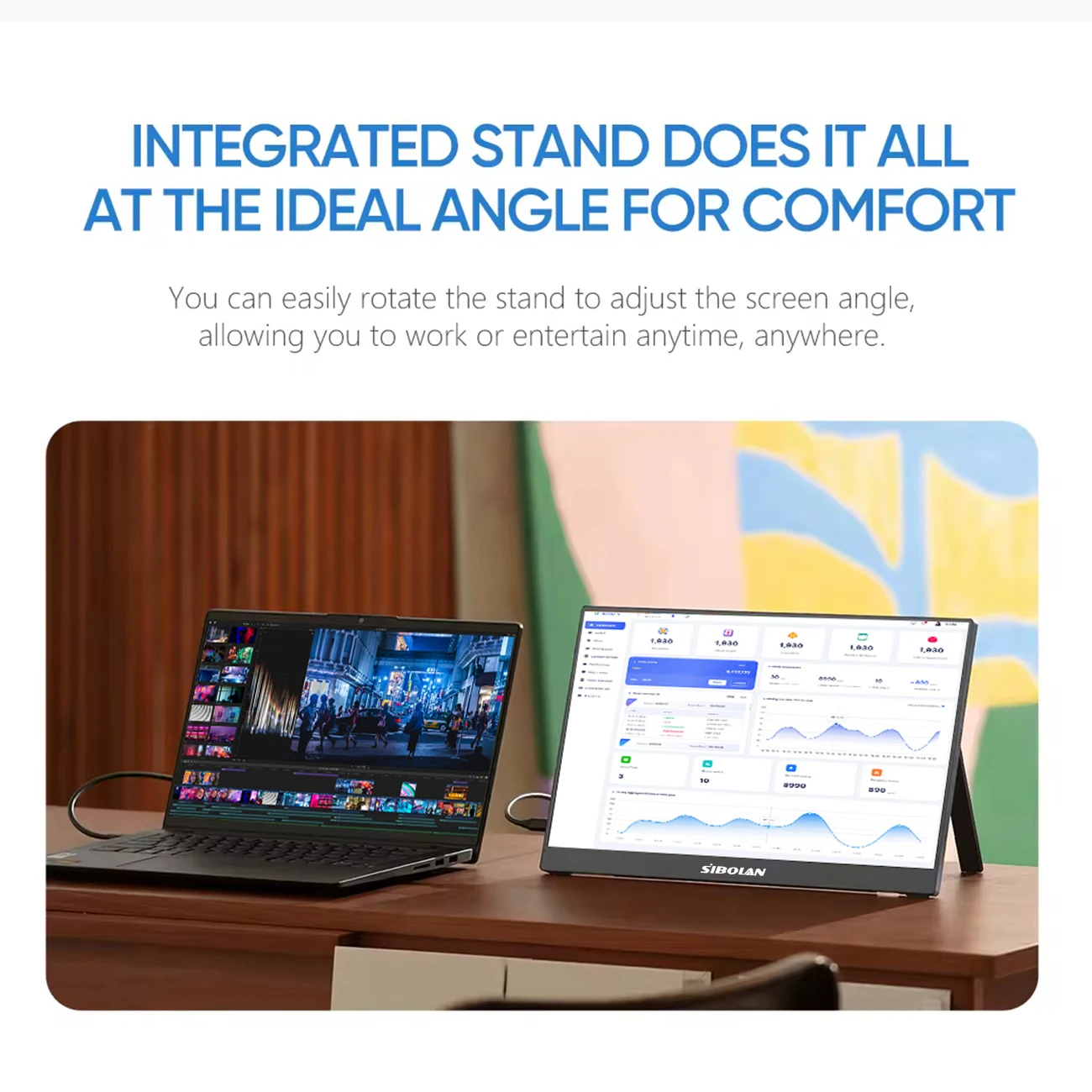 SIBOLAN 15.6" Portable FHD Monitor 6