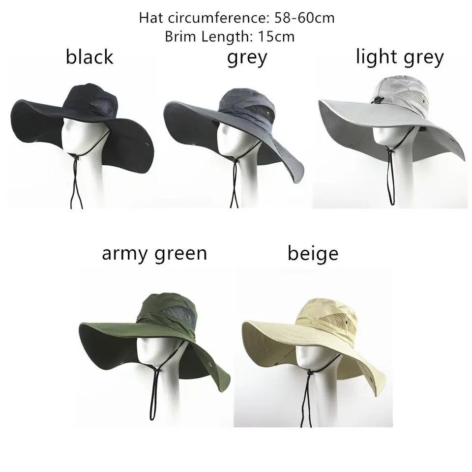 Chapeau Pêcheur Kaki + Lunettes De Soleil - Ensemble Protection Homme Plein Air 30-40
