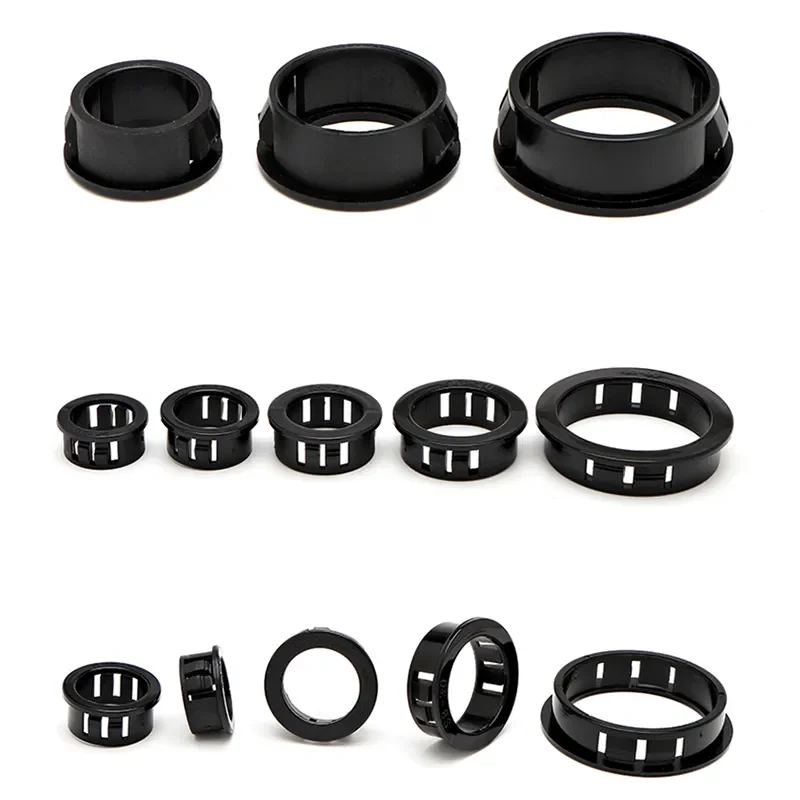 Cable Coil Plastic Hole Plug Cover Buckle Type Wire Guard Ring Nylon Smart Cover Snap on Loop Sheath Threading Sleeve 8mm-75mm
