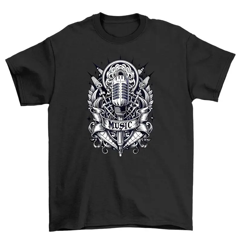 Rock the Mic with Gothic_85 Microphone T shirt Funny Stylish and Amplifie
