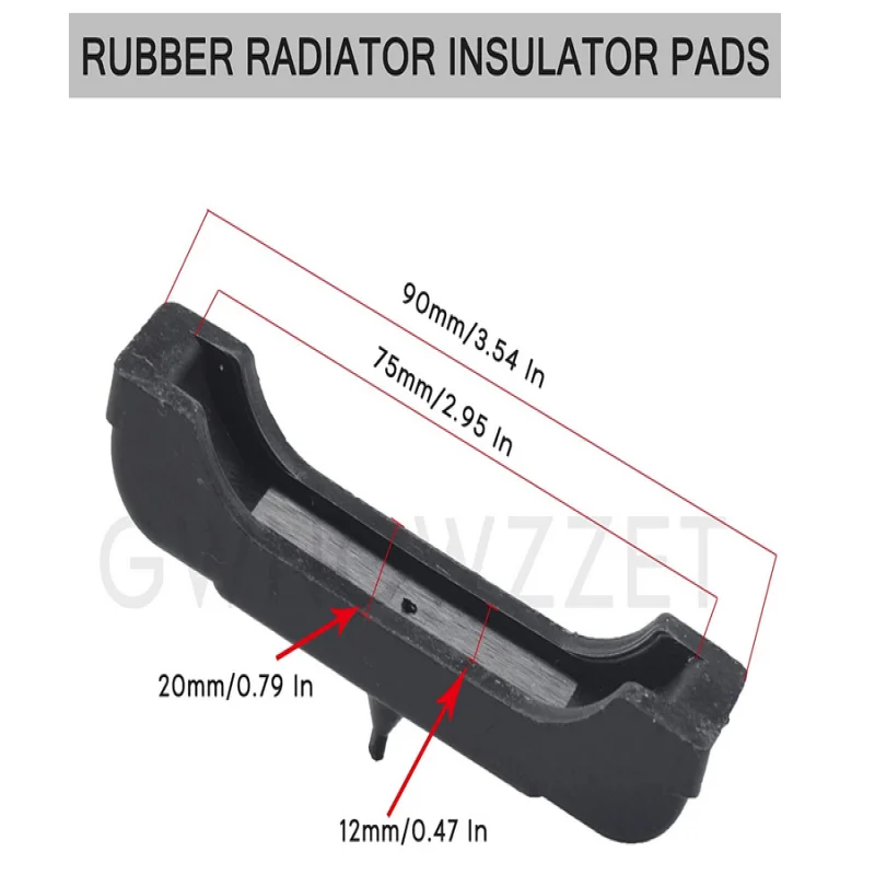 Rubber Radiator Insulator Pads for GM Buick Chevrolet GMC Pontiac 3 Core Radiator Cushions Support Pads,Replace 4012-326-681S