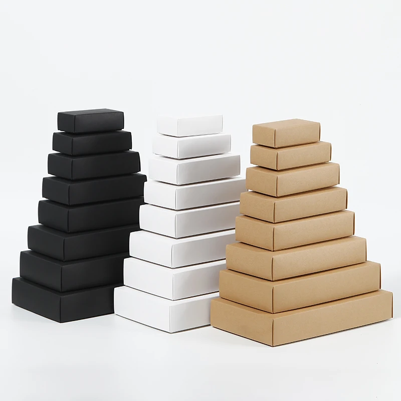 5pcs White/Black/Brown Carton Cover and Base Paper Box Socks Scarf Clothes Packing Box Universal Gift Wrapping Boxes