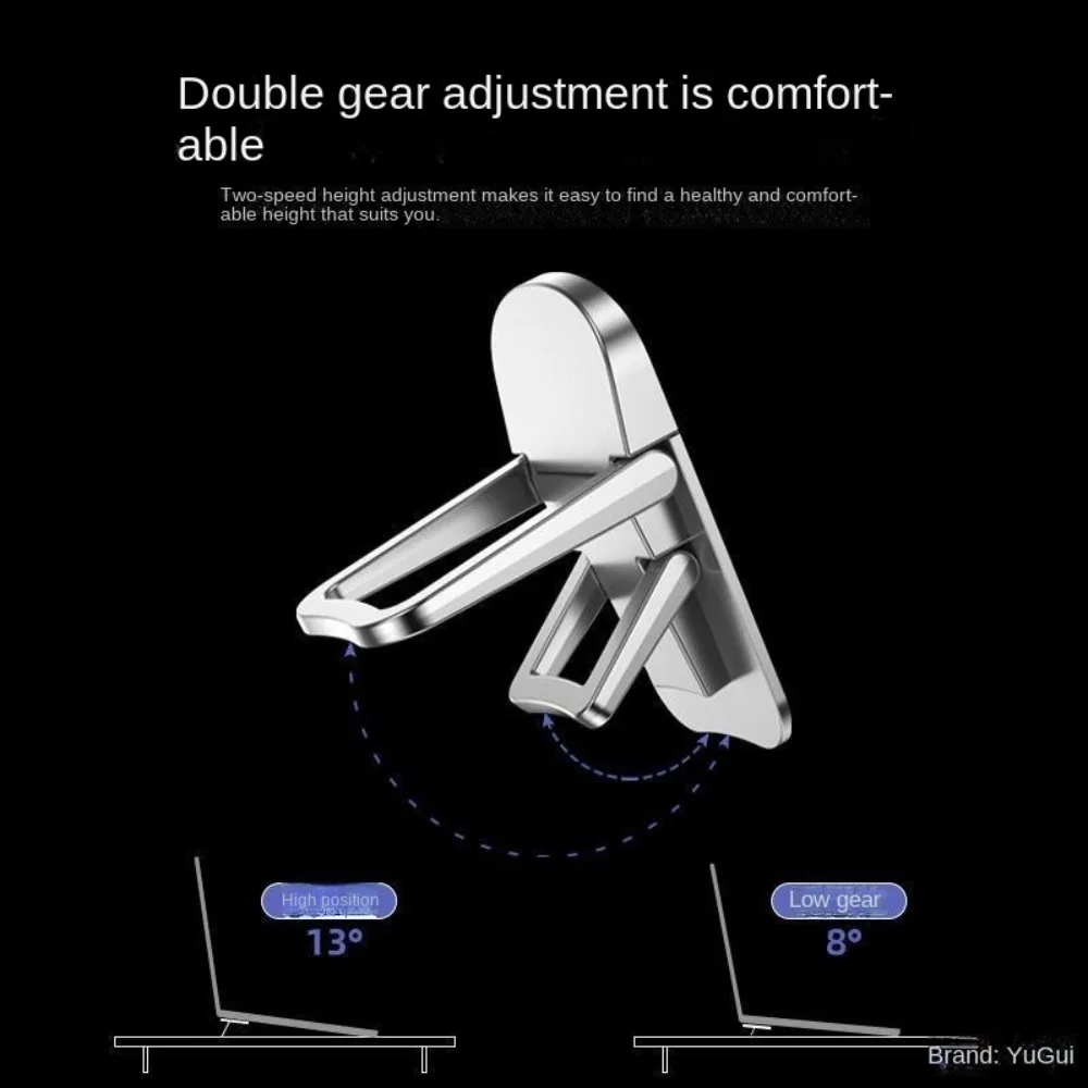 2pcs Mini Laptop Stand Self-adhesive 2 Adjustable Angles Foldable Bracket Invisible Portable Laptop Riser Stand for Macbook