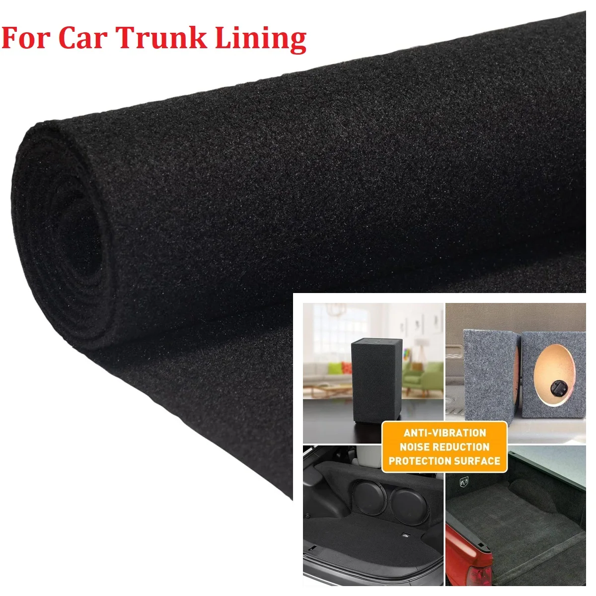 Car Carpet Felt Fabric Roll Floor Liner Underfelt for RV Truck Van Boat Interior Mat Sound Insulation DIY Upholstery Cut-to-Fit