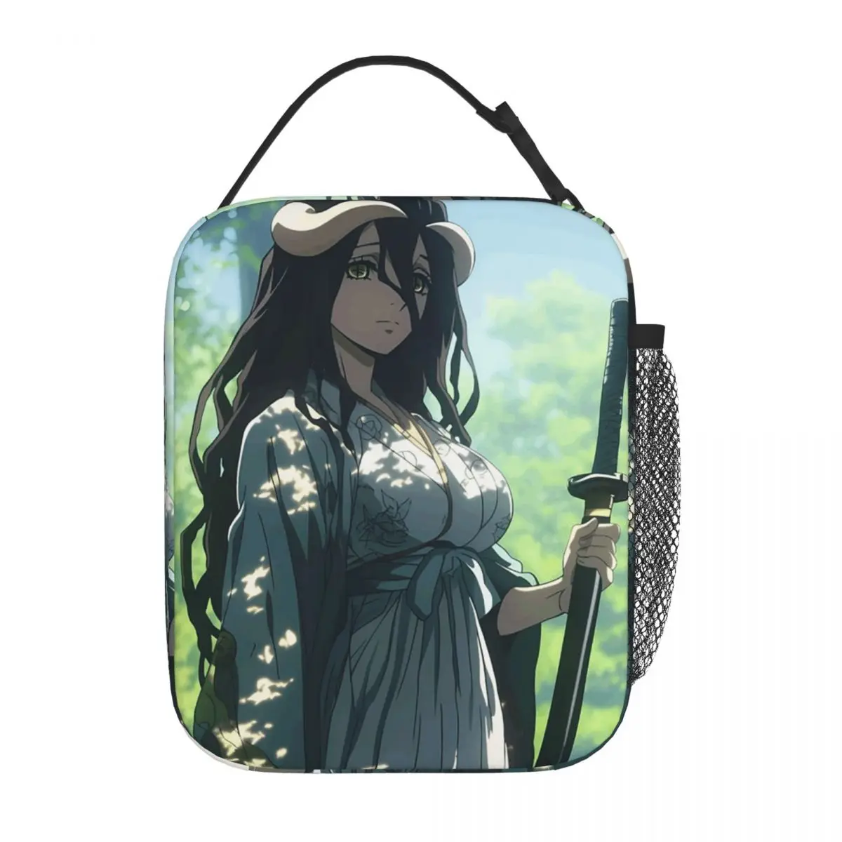 Adventure Anime Albedo Overlord Insulated Lunch Bag for Women Kids Portable Food Boxes Thermal Lunch Box Tote