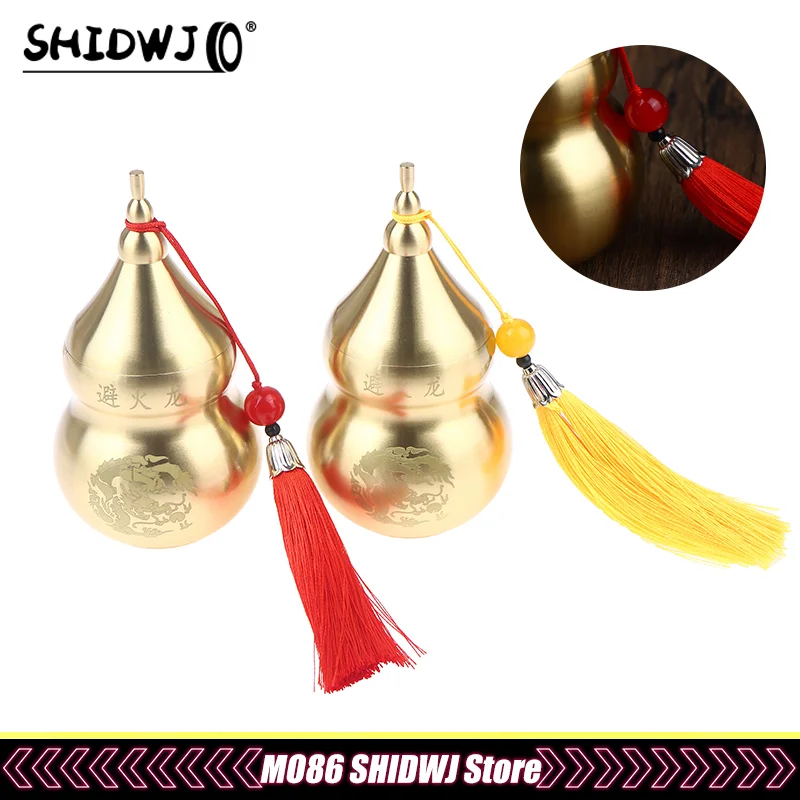 

Car Brass Gourd Feng Shui Ornament With Tassel Feng Shui Decorative Collectible For Prosperity And Longevity Home Decor