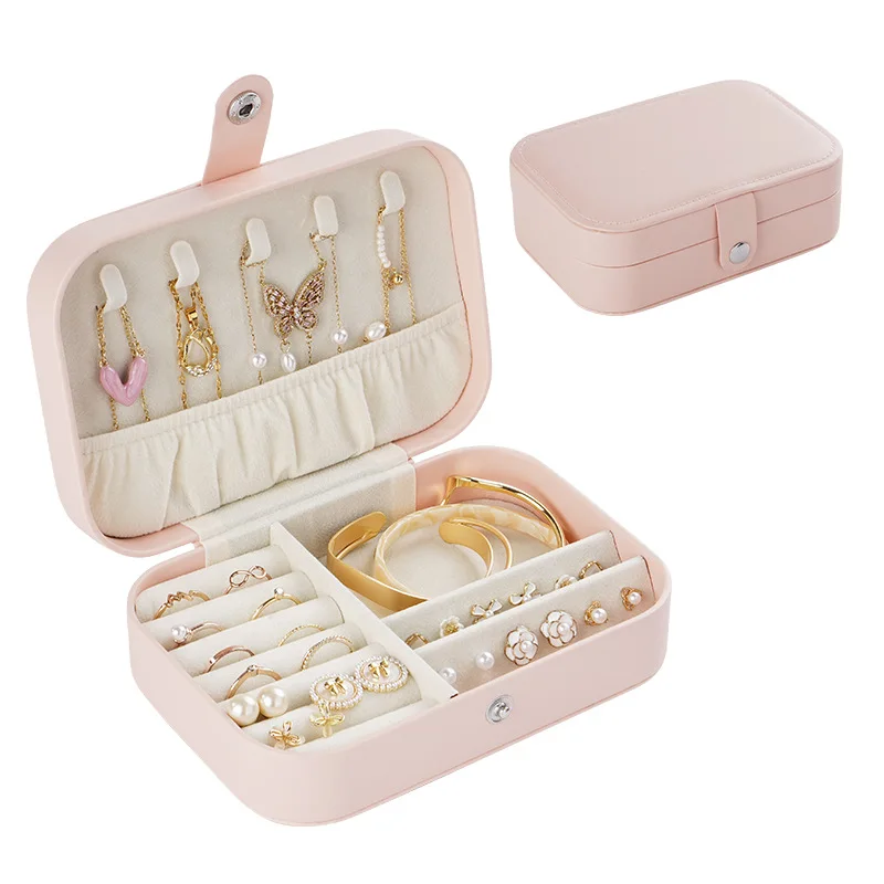 

2026 New Large Capaci Portable Travel Girl Jewelry Storage Box Earring Ring Nelace Home Use Faion Jewelry Bead Case