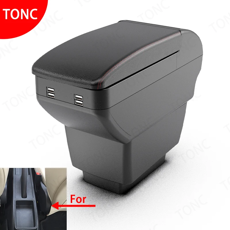 For Skoda Fabia Car Armrest Interior Retrofit Parts Center Console Armrest Storage Box With USB And Cup Holder Car Accessories