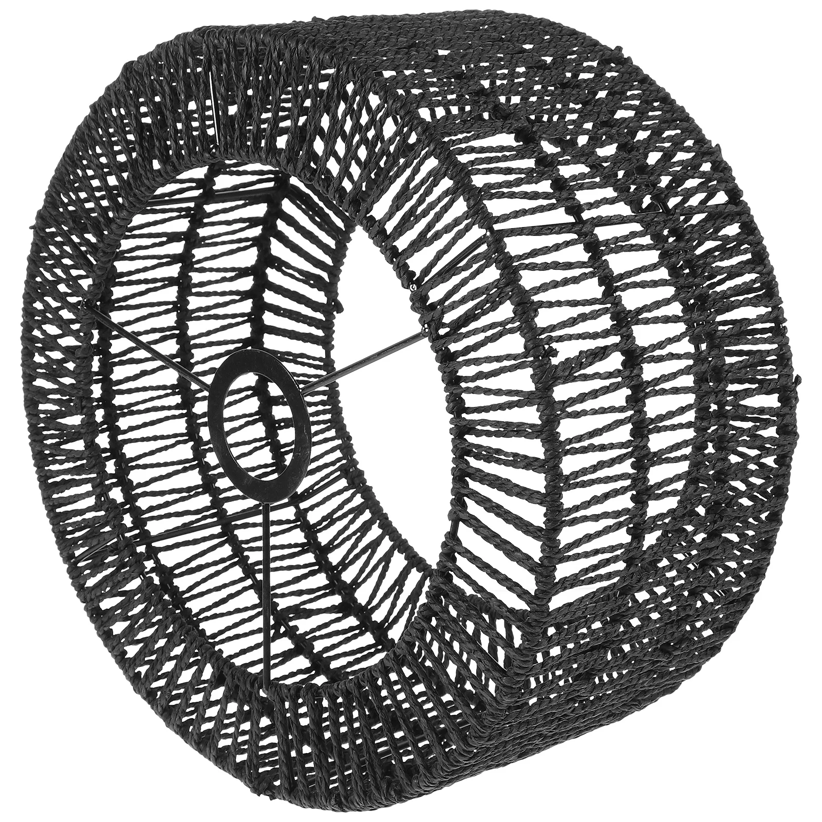 

Straw Rope Woven Lampshade Rustic Ceiling Light Cover Replacement L Size Vintage Style No Burrs Lightweight Smooth Surface Warm