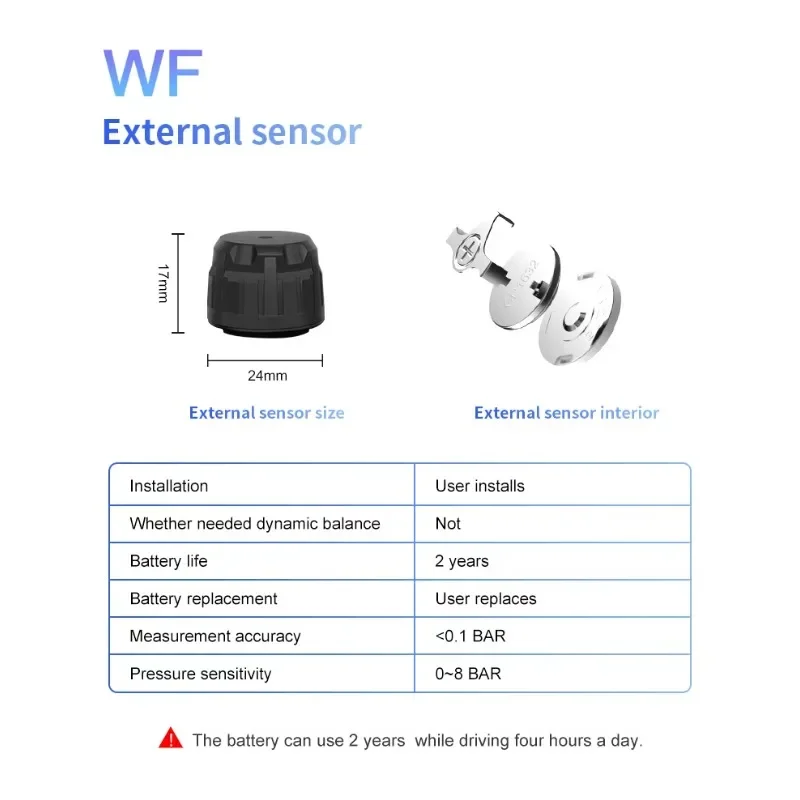CAREUD 912HWF for SYLPHY QASHQAI VENUCIA Wireless Sensors Automotive Tire Pressure Monitoring Alarms External Sensor TPMS Factor