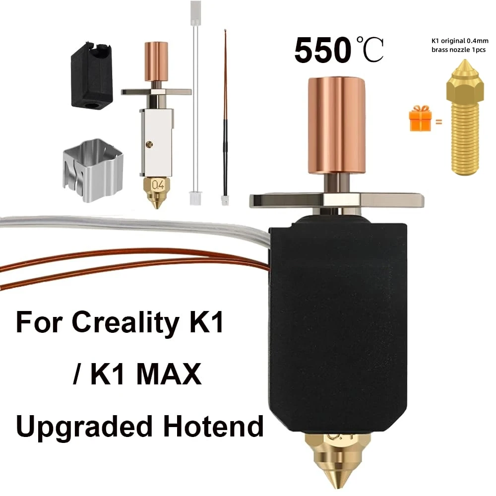 Ceramic Hotend for Creality K1/K1 Max/Ender 3 V3 KE Heating Block Hot End Kit High Thermal Conductivity Print Head