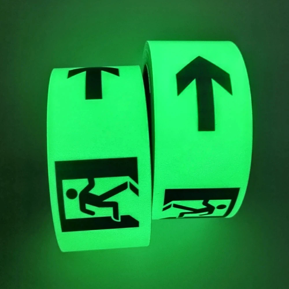 5M Length Emergency Exit Luminous Tape Waterproof Safety Exit Marker Anti-Slip Floor Marker Glow ln The Dark