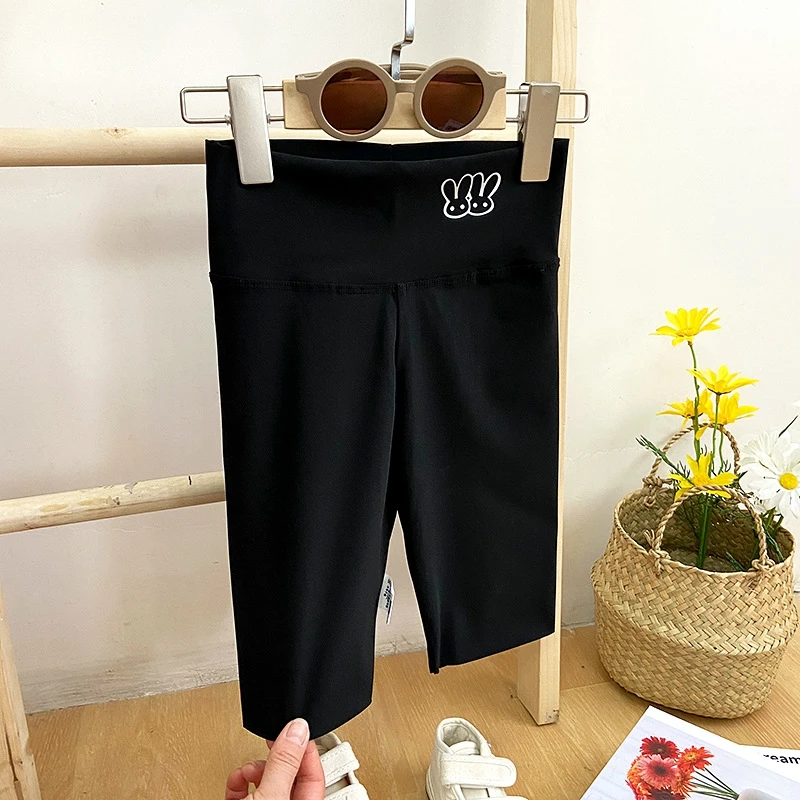 Children's Shorts for Girls Bottom Leggings Knee Length Kid Quick Dry Breathable Sports Pants Summer Solid Color Shorts